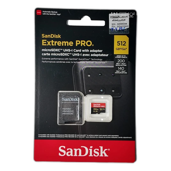کارت حافظه SanDisk 512GB Extreme PRO microSDXC