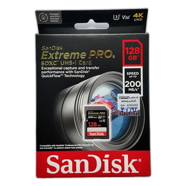 کارت حافظه SanDisk 128GB SD Extreme PRO